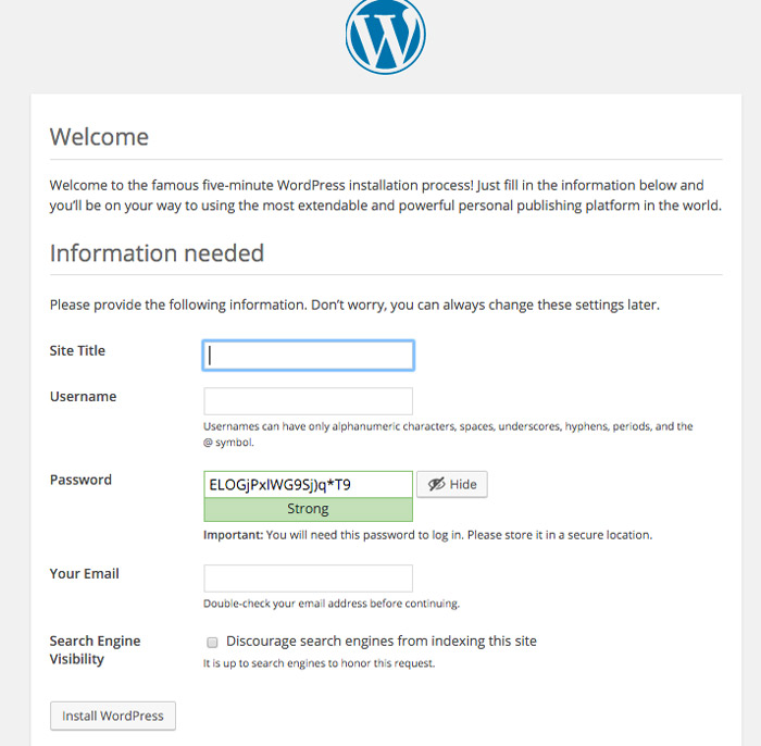 login to wordpress website